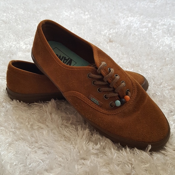 Vans Shoes - Vans brown leather suede native look with beads